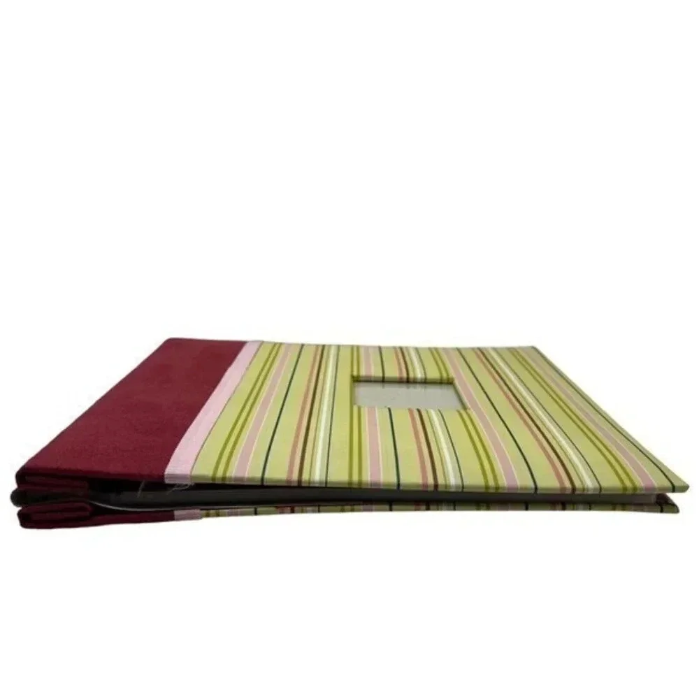 ChatterBox Postbound 8 x 8‎ inch Scrapbook Pink Green Stripe New Open Package​​